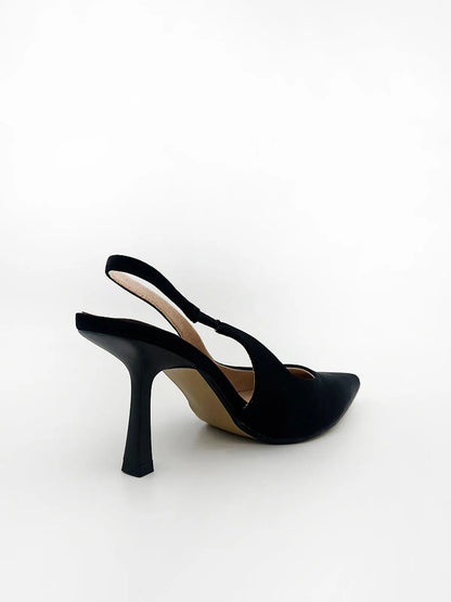 SLINGBACK PUMP IN BLACK-Sling Backs-CORINA- Pointure.AE