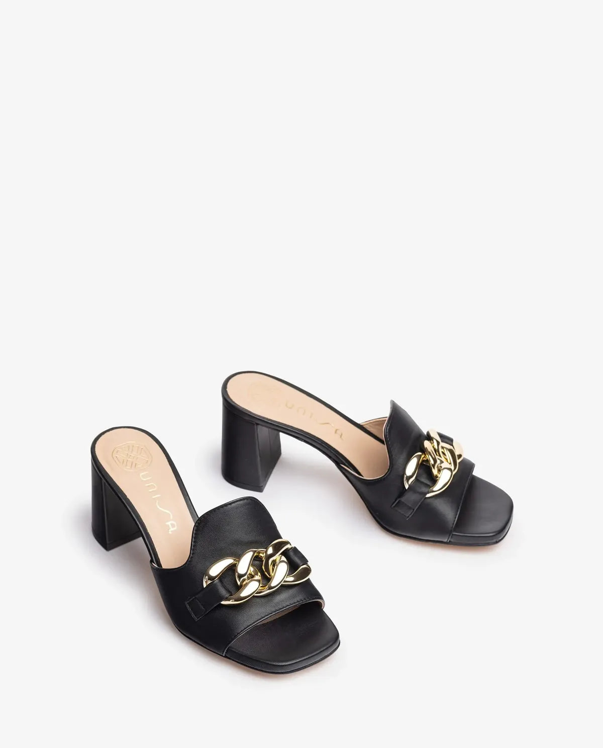 SLIP ON MULE WITH CHAIN DETAIL-Mules-UNISA- Pointure.AE