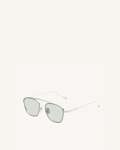 Spitfire -PALLADIUM & BLACK-GREY TORTOISE RIM INLAY/SOLID LIGHT EMERALD-Pilot Sunglasses-LUNETTERIE GÉNÉRALE- Pointure.AE
