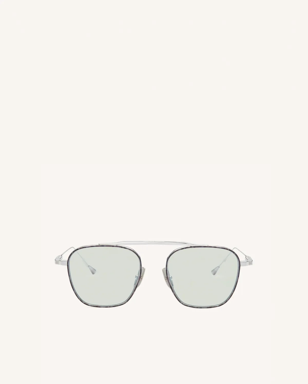 Spitfire -PALLADIUM & BLACK-GREY TORTOISE RIM INLAY/SOLID LIGHT EMERALD-Pilot Sunglasses-LUNETTERIE GÉNÉRALE- Pointure.AE