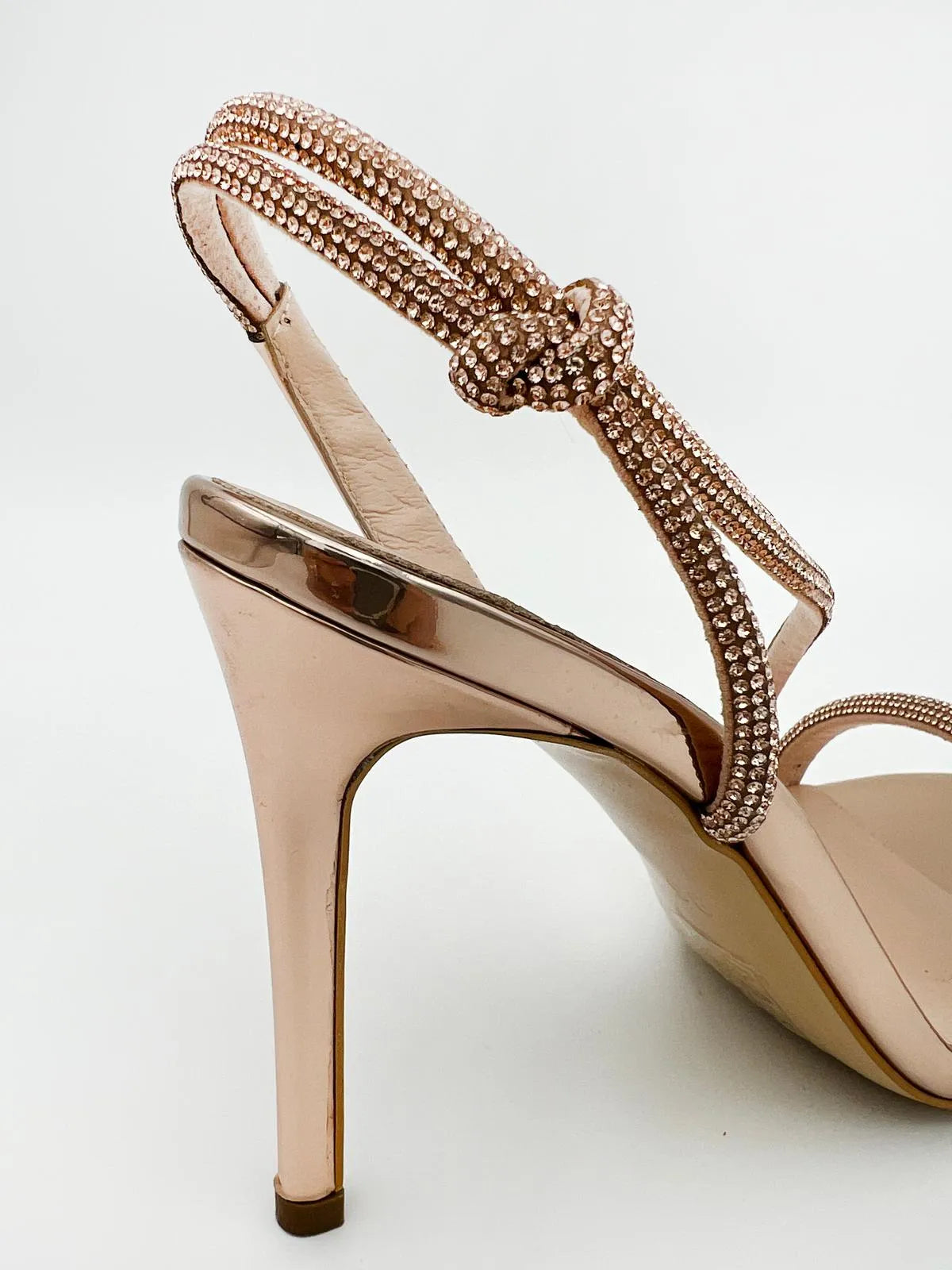 STILETTO HEELED SANDALS IN ROSE GOLD-Sandals-TUCINO- Pointure.AE