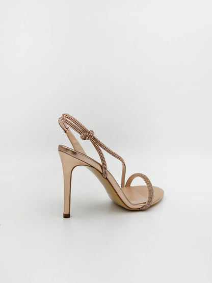 STILETTO HEELED SANDALS IN ROSE GOLD-Sandals-TUCINO- Pointure.AE