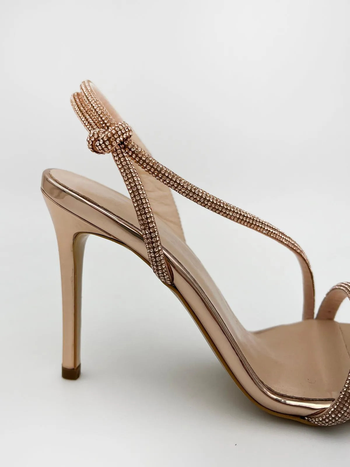 STILETTO HEELED SANDALS IN ROSE GOLD-Sandals-TUCINO- Pointure.AE