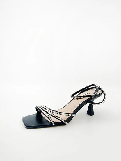 STRASS STRAPS SANDALS-Sandals-CORINA- Pointure.AE