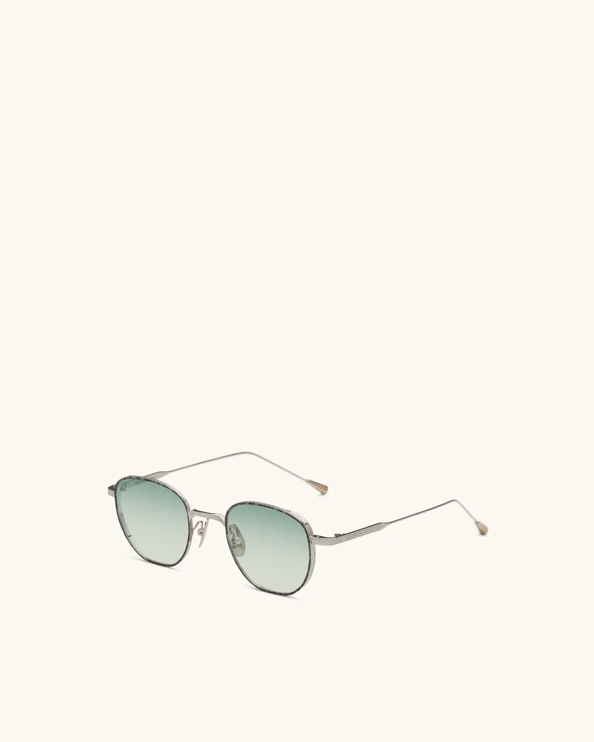 Studio 54 - PALLADIUM & WHITE GOLD/GRADIENT BLUE-GREEN-Round Frame Sunglasses-LUNETTERIE GÉNÉRALE- Pointure.AE