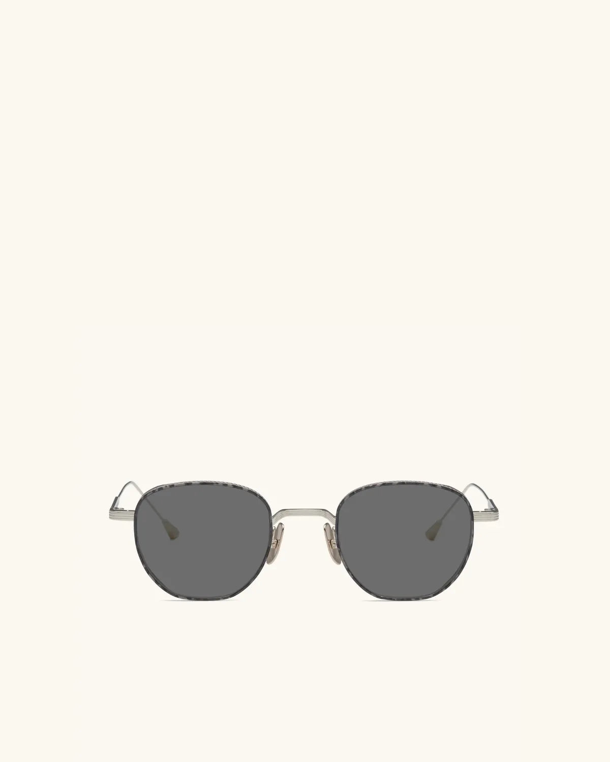 Studio 54 - PALLADIUM & WHITE GOLD/GREY-Round Frame Sunglasses-LUNETTERIE GÉNÉRALE- Pointure.AE