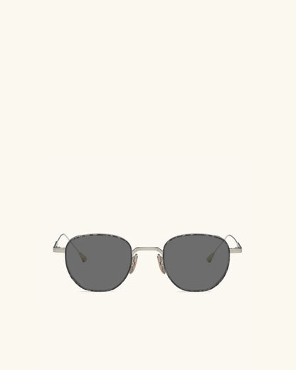 Studio 54 - PALLADIUM & WHITE GOLD/GREY-Round Frame Sunglasses-LUNETTERIE GÉNÉRALE- Pointure.AE