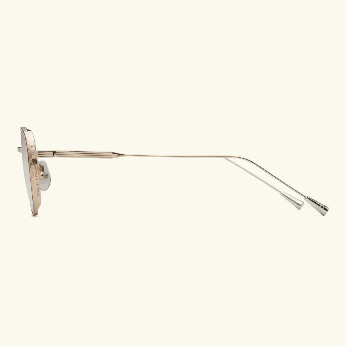 Studio 54 - WHITE GOLD & PALLADIUM/GRADIENT LIGHT BROWN-Round Frame Sunglasses-LUNETTERIE GÉNÉRALE- Pointure.AE