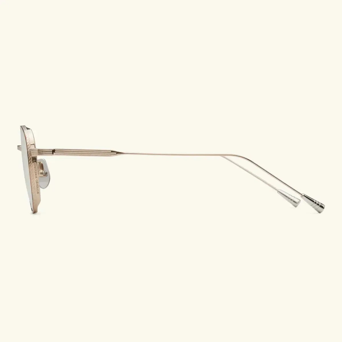 Studio 54 - WHITE GOLD & PALLADIUM/GREEN G13-Round Frame Sunglasses-LUNETTERIE GÉNÉRALE- Pointure.AE