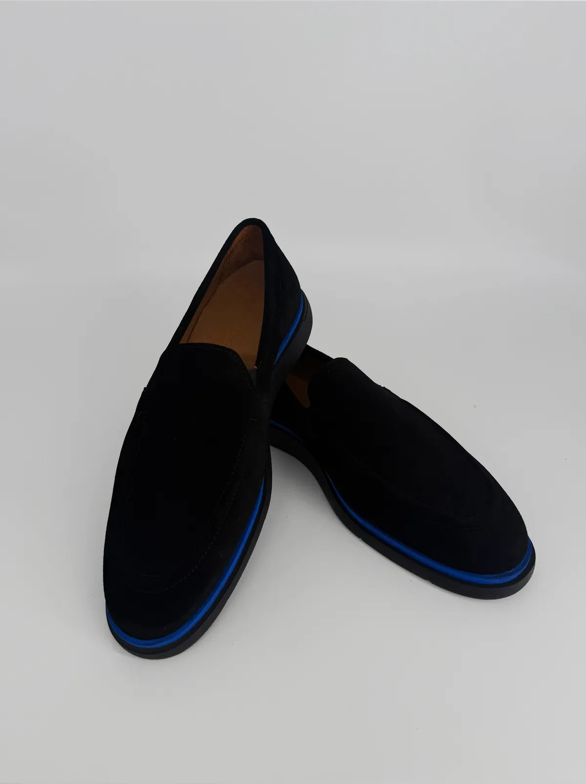 SUEDE BLACK LOAFER-Men Loafer-BELTRAMI OSVALDO- Pointure.AE