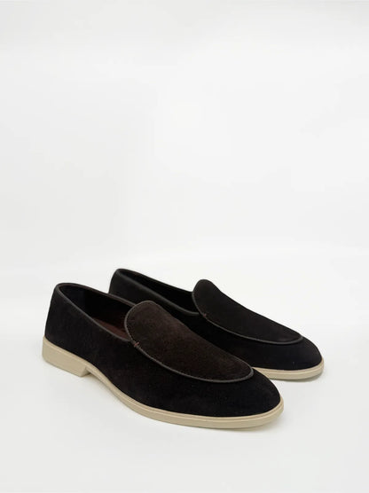 SUEDE BROWN LOAFER-Men Loafer-BELTRAMI OSVALDO- Pointure.AE
