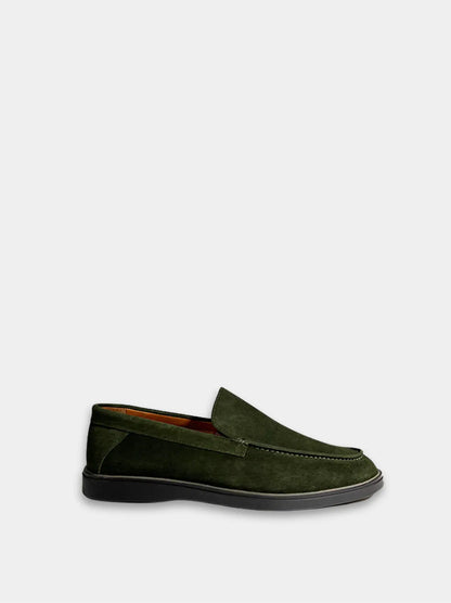 SUEDE DARK GREEN LOAFER-Men Loafer-BELTRAMI OSVALDO-Pointure.AE