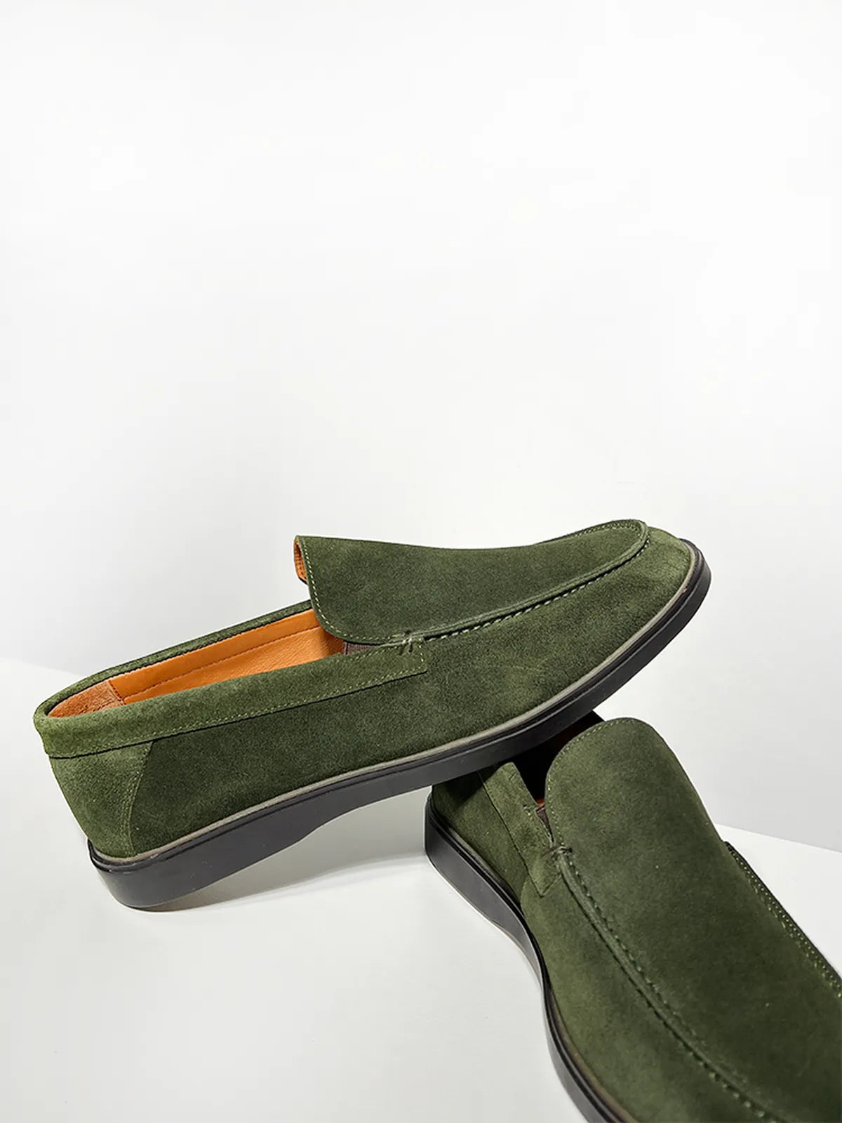 SUEDE DARK GREEN LOAFER-Men Loafer-BELTRAMI OSVALDO- Pointure.AE