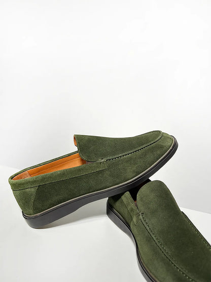 SUEDE DARK GREEN LOAFER-Men Loafer-BELTRAMI OSVALDO- Pointure.AE