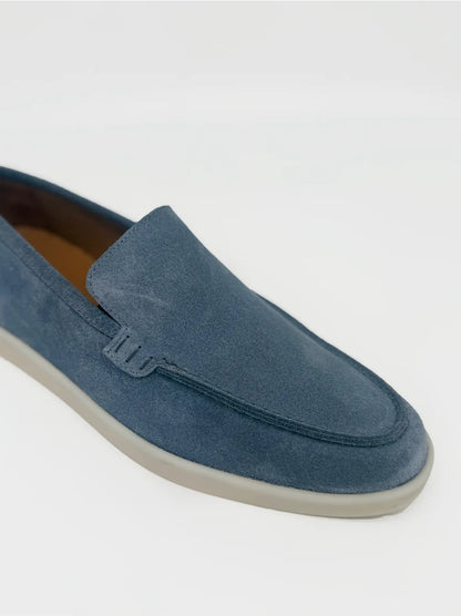SUEDE LOAFER IN IRON-Men Loafer-BELTRAMI OSVALDO- Pointure.AE