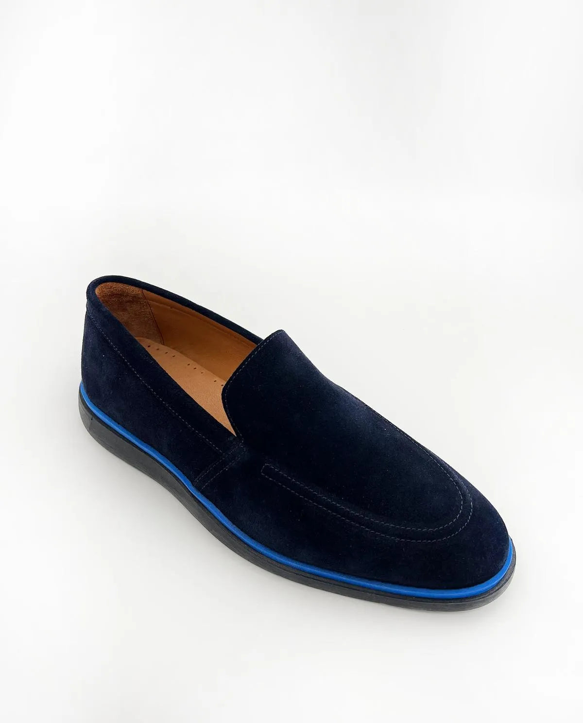SUEDE NAVY LOAFER-Men Loafer-BELTRAMI OSVALDO- Pointure.AE