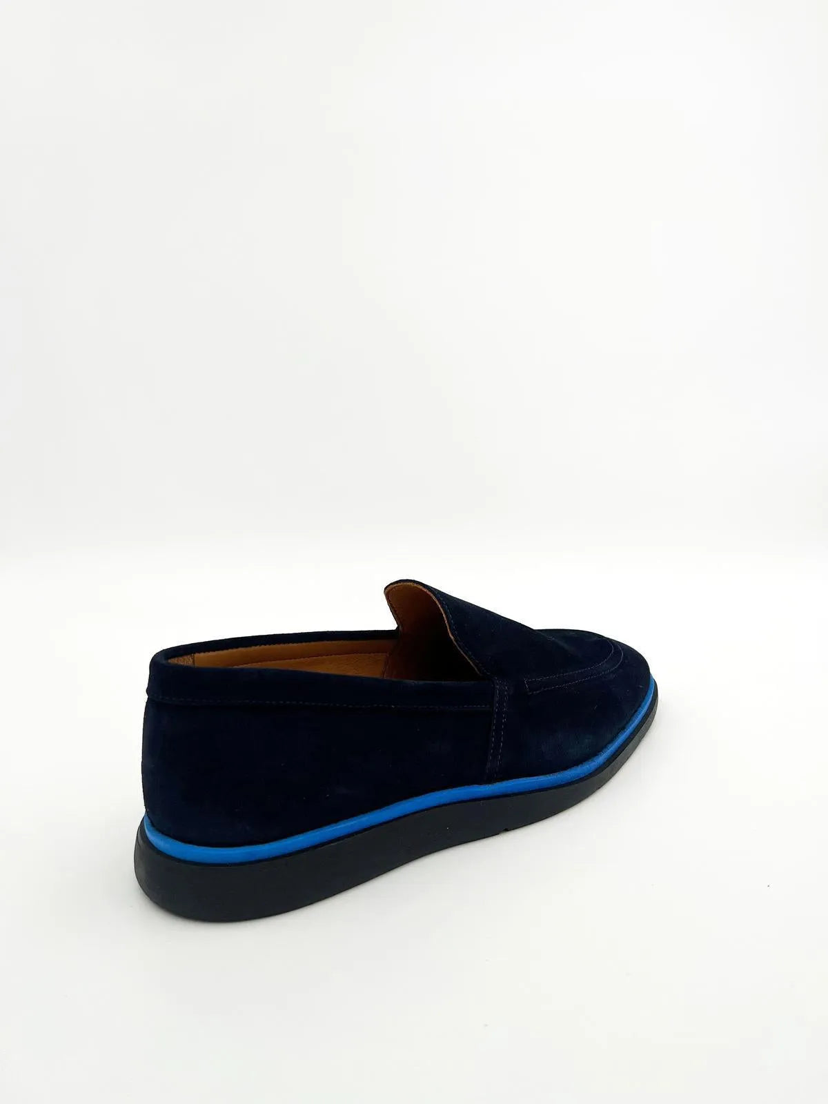 SUEDE NAVY LOAFER-Men Loafer-BELTRAMI OSVALDO- Pointure.AE