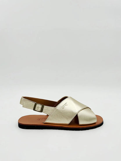THE CROSSOVER IN GOLD-Sandals-GREY- Pointure.AE