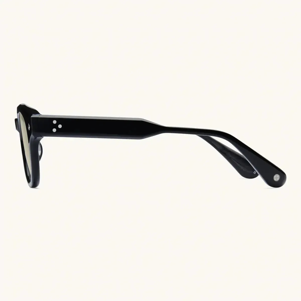 The Gift Of Mortality - BLACK & PALLADIUM/SOLID YELLOW-Round Frame Sunglasses-LUNETTERIE GÉNÉRALE- Pointure.AE