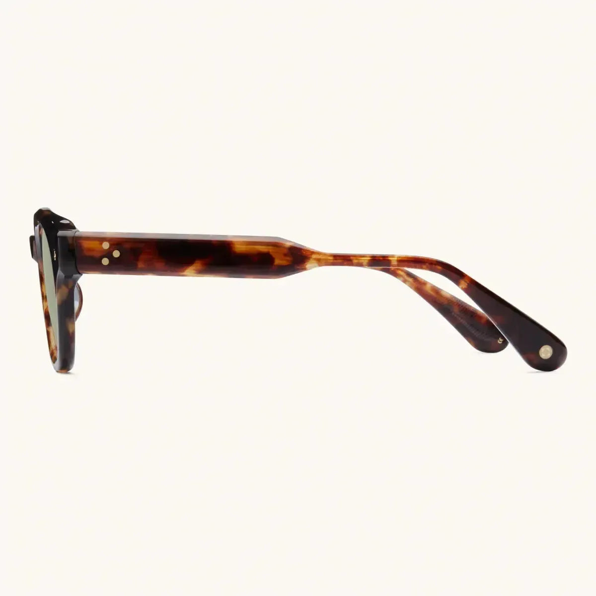 The Gift Of Mortality - MEDIUM TORTOISE & 24K GOLD/SOLID GREEN G15-Round Frame Sunglasses-LUNETTERIE GÉNÉRALE- Pointure.AE