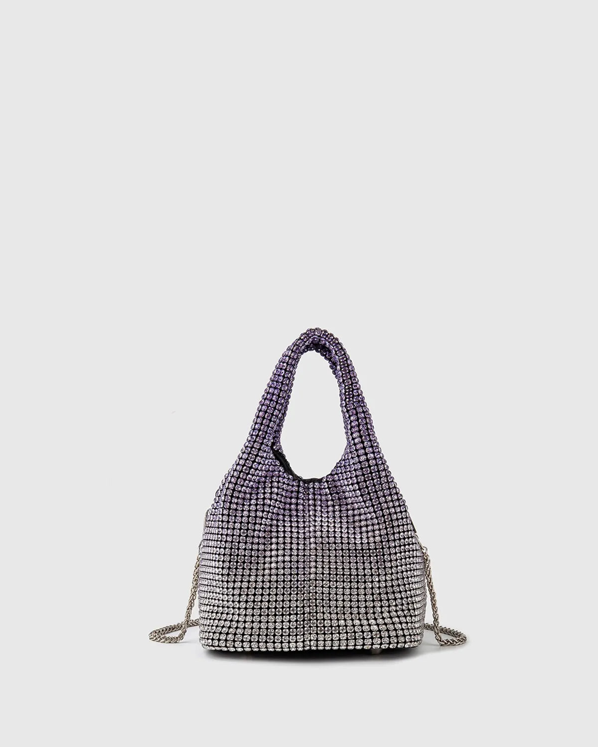 TOP HANDLE RHINESTONE BAG IN PURPLE-Top Handle Bags-STAY IN STYLE- Pointure.AE