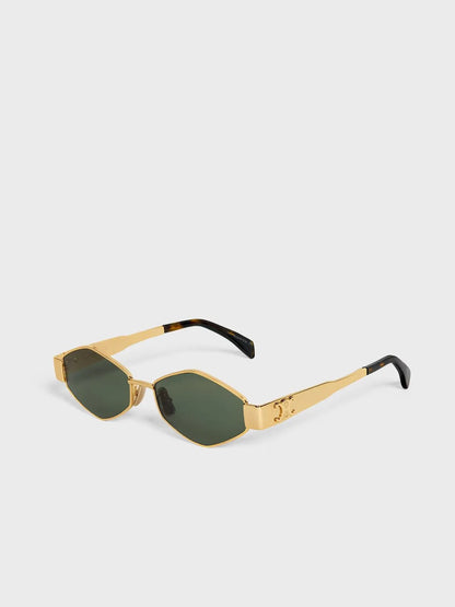 TRIOMPHE METAL 02 SUNGLASSES IN METAL-Diamond Frame Sunglasses-CELINE- Pointure.AE