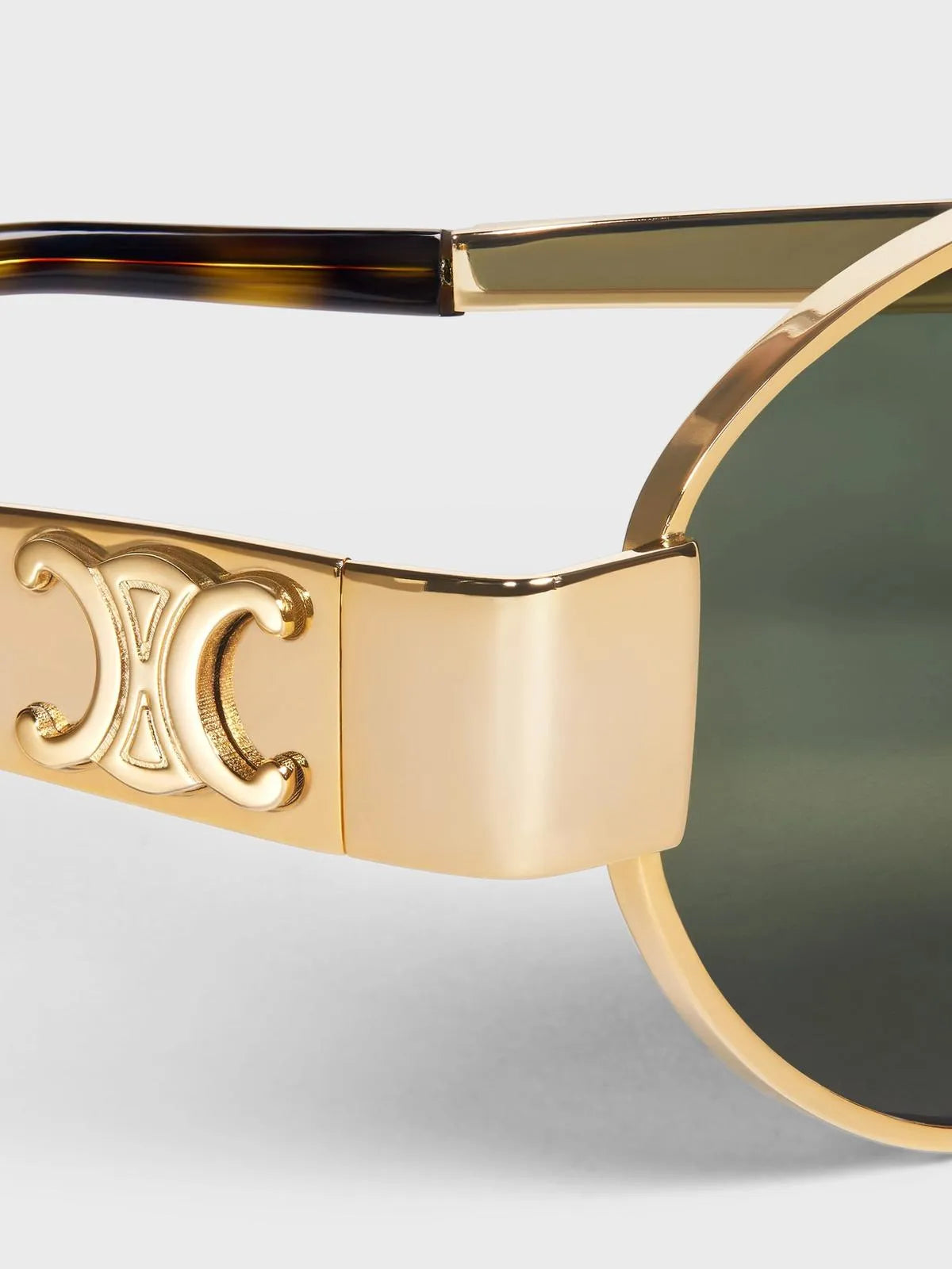 TRIOMPHE METAL SUNGLASSES-Oval Frame Sunglasses-CELINE- Pointure.AE