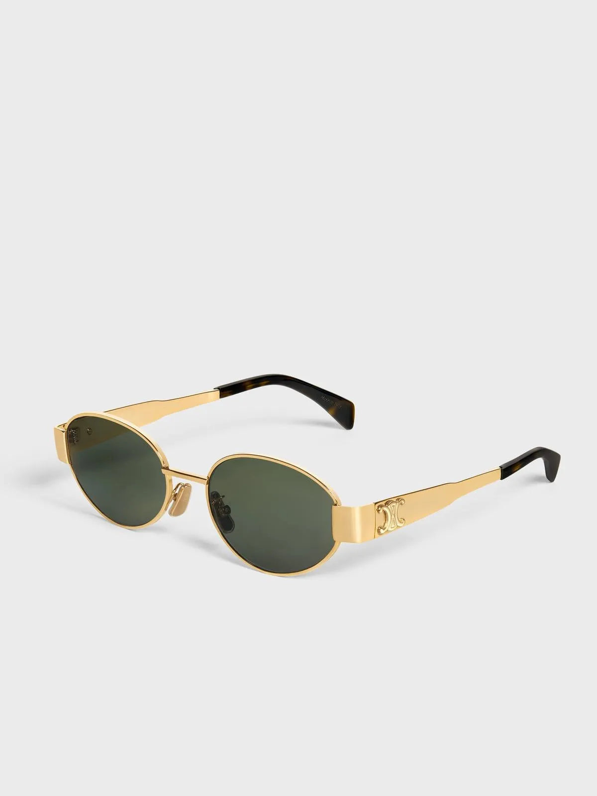 TRIOMPHE METAL SUNGLASSES-Oval Frame Sunglasses-CELINE- Pointure.AE
