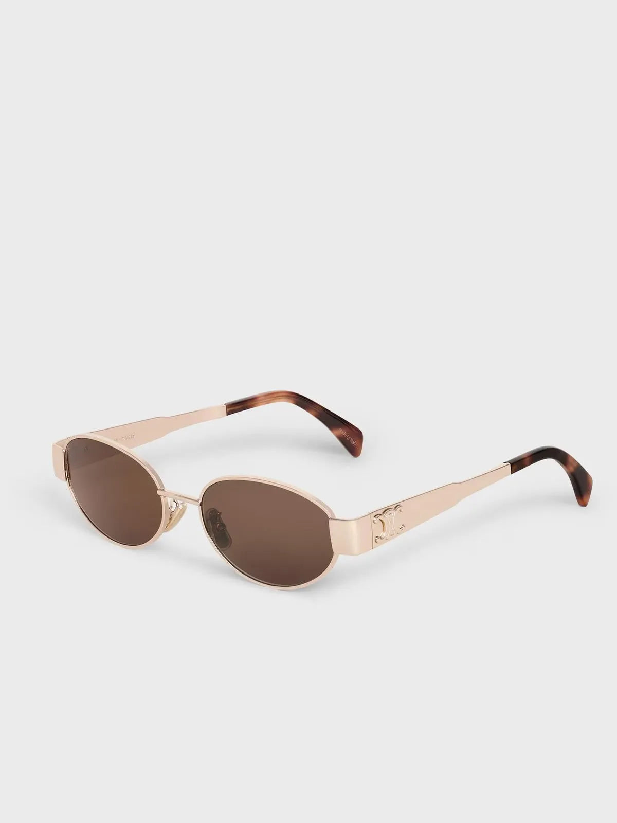 TRIOMPHE METAL SUNGLASSES-Oval Frame Sunglasses-CELINE- Pointure.AE