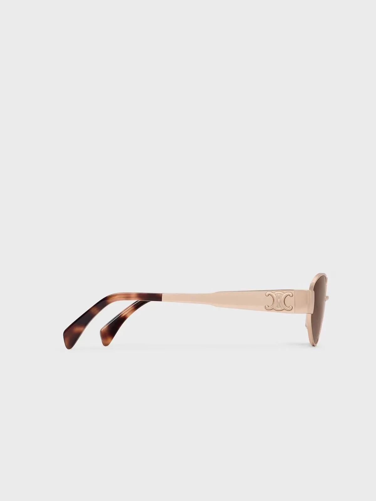 TRIOMPHE METAL SUNGLASSES-Oval Frame Sunglasses-CELINE- Pointure.AE