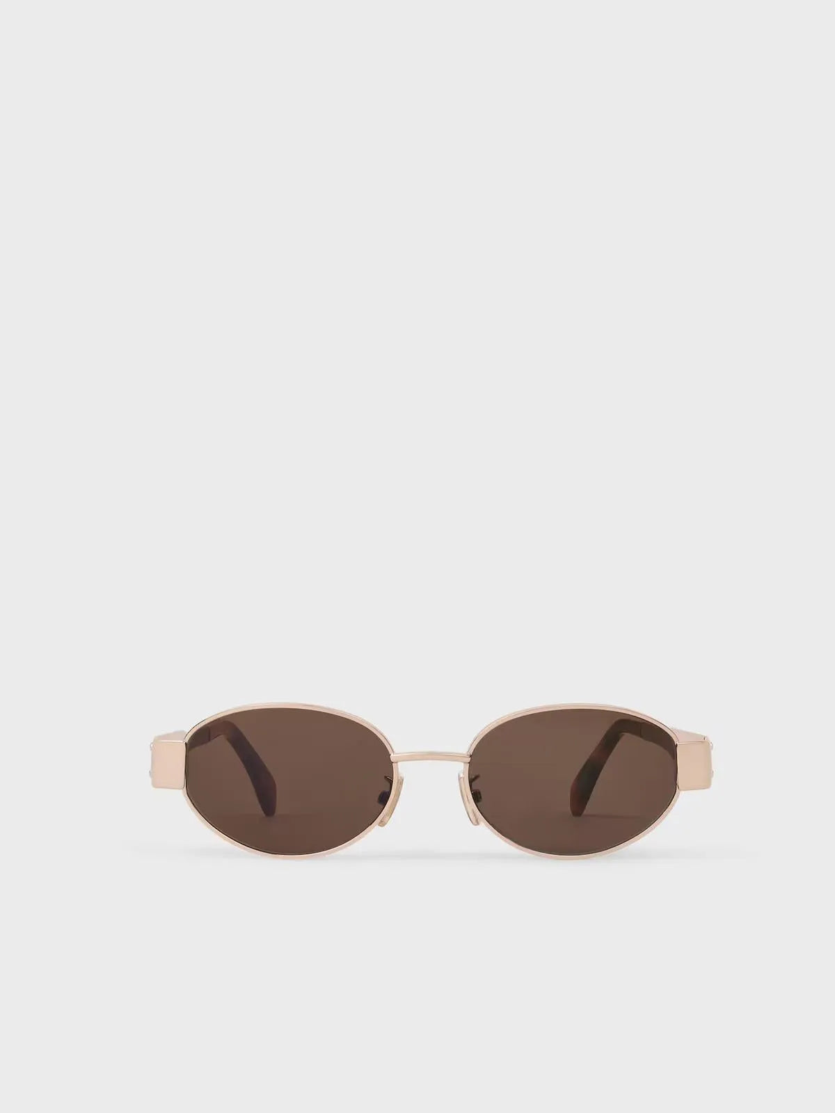 TRIOMPHE METAL SUNGLASSES-Oval Frame Sunglasses-CELINE- Pointure.AE
