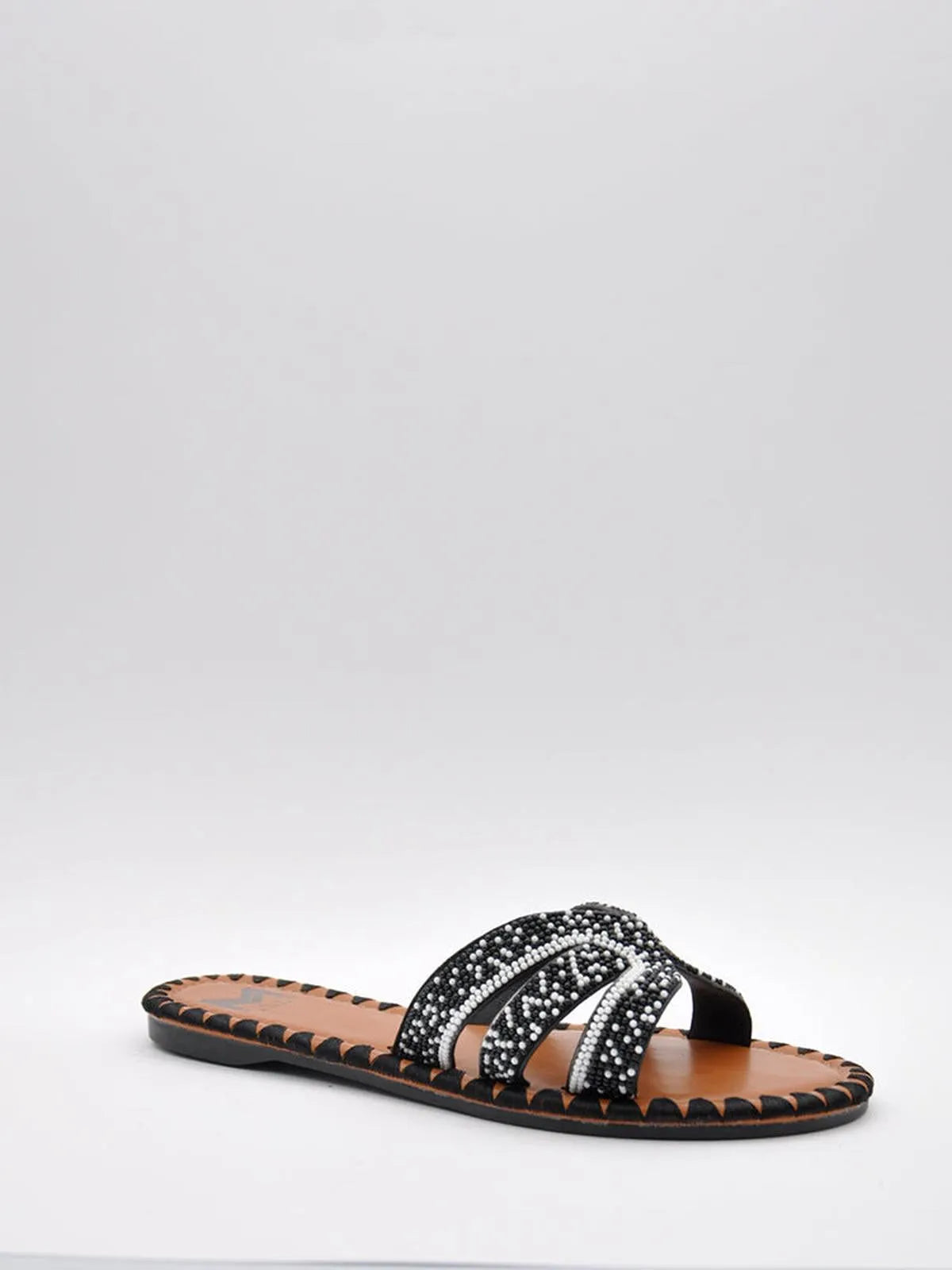 "TWO-TONE" BEADED SLIPPER-Slippers-MAGA MILANO- Pointure.AE
