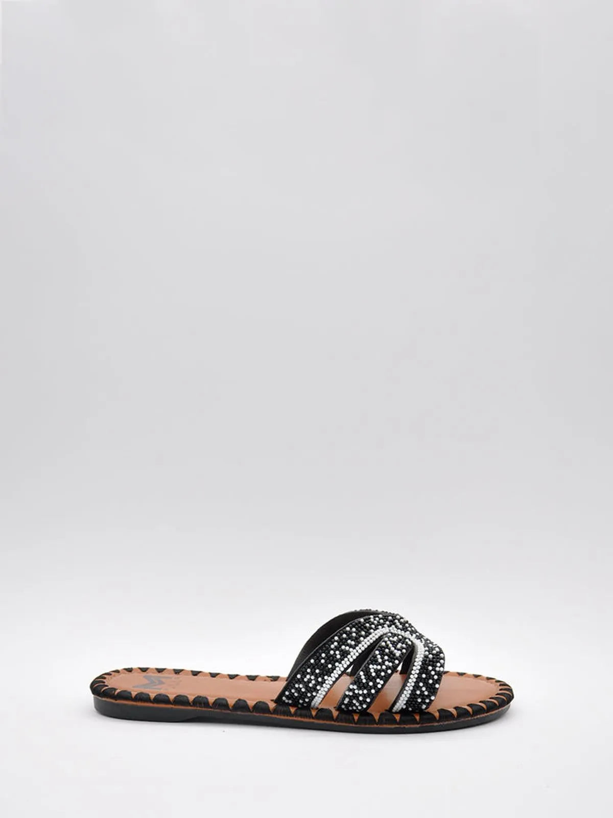 "TWO-TONE" BEADED SLIPPER-Slippers-MAGA MILANO- Pointure.AE
