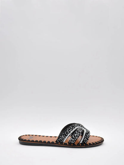 "TWO-TONE" BEADED SLIPPER-Slippers-MAGA MILANO- Pointure.AE
