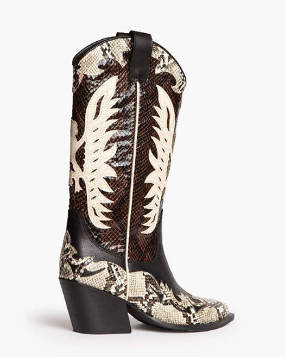 UNDER KNEE DESIGNED TEXAS BOOTS-Texas boots-CORINA- Pointure.AE