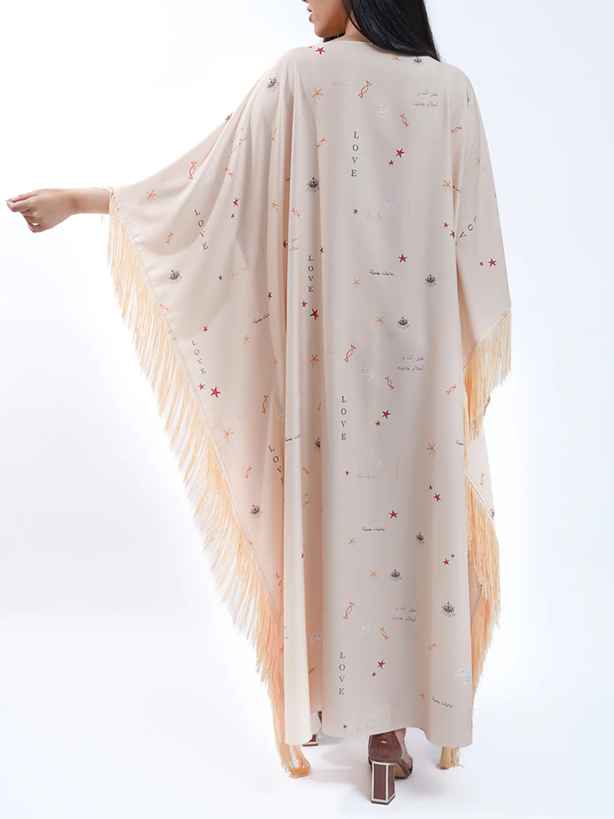 Vanilla Fringes Jalabiya-Abayas-KURUNKOO- Pointure.AE