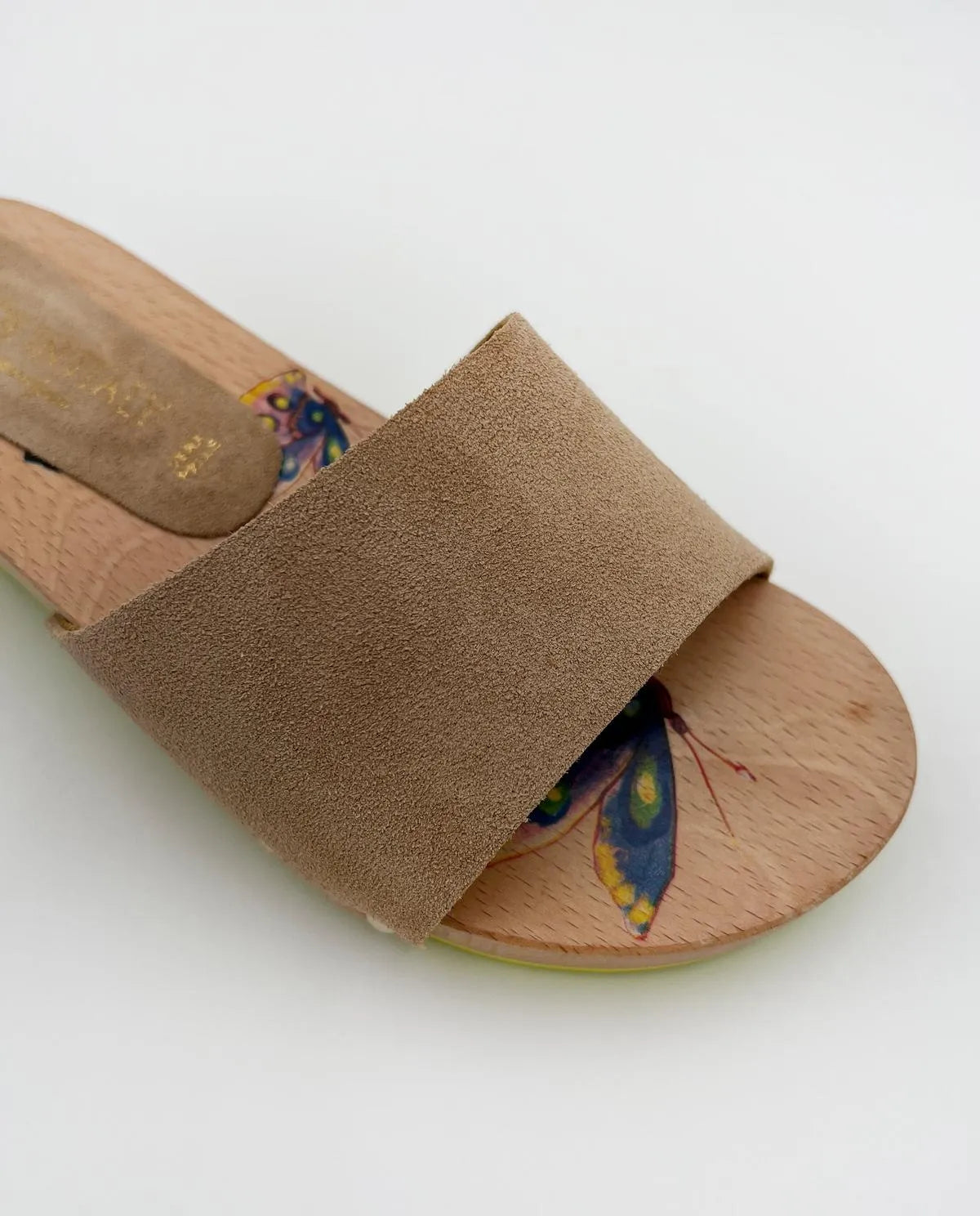 WOODEN MULE IN BEIGE-Mules-MADE IN ITALY- Pointure.AE