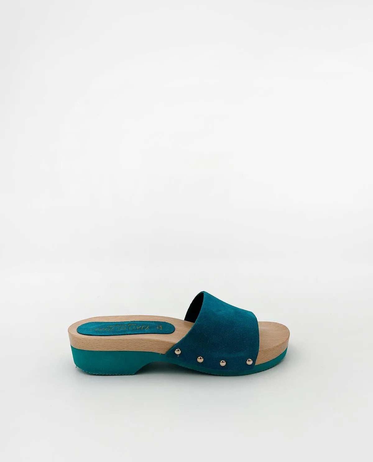 WOODEN MULE IN BLUE-Mules-MADE IN ITALY- Pointure.AE