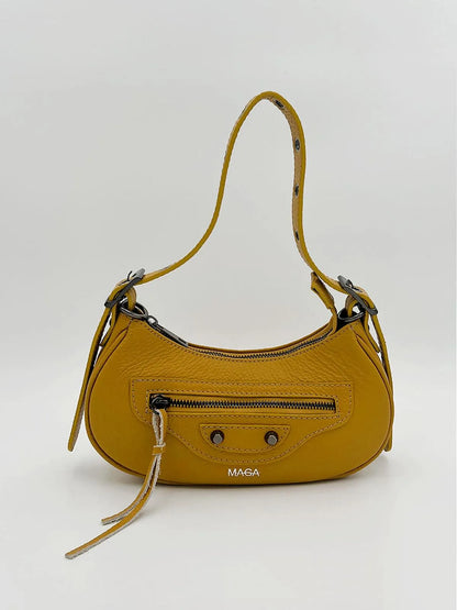 YELLOW TOP-HANDLE BAG-Top Handle Bags-MAGA MILANO- Pointure.AE