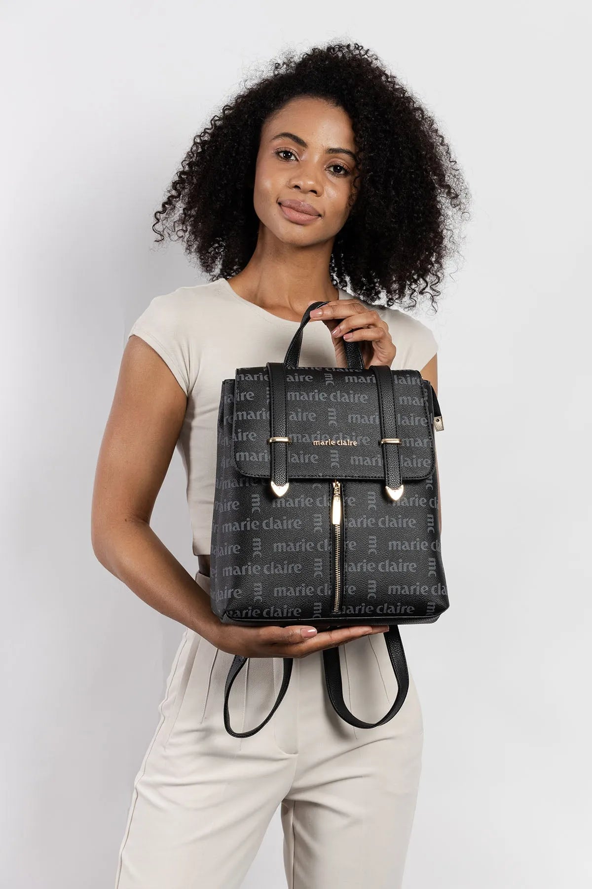ZIP MONOGRAM BACKPACK-Backpacks-MARIE CLAIRE- Pointure.AE